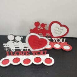 Sevgililer Günü Kalpli Ahşap Mumluk